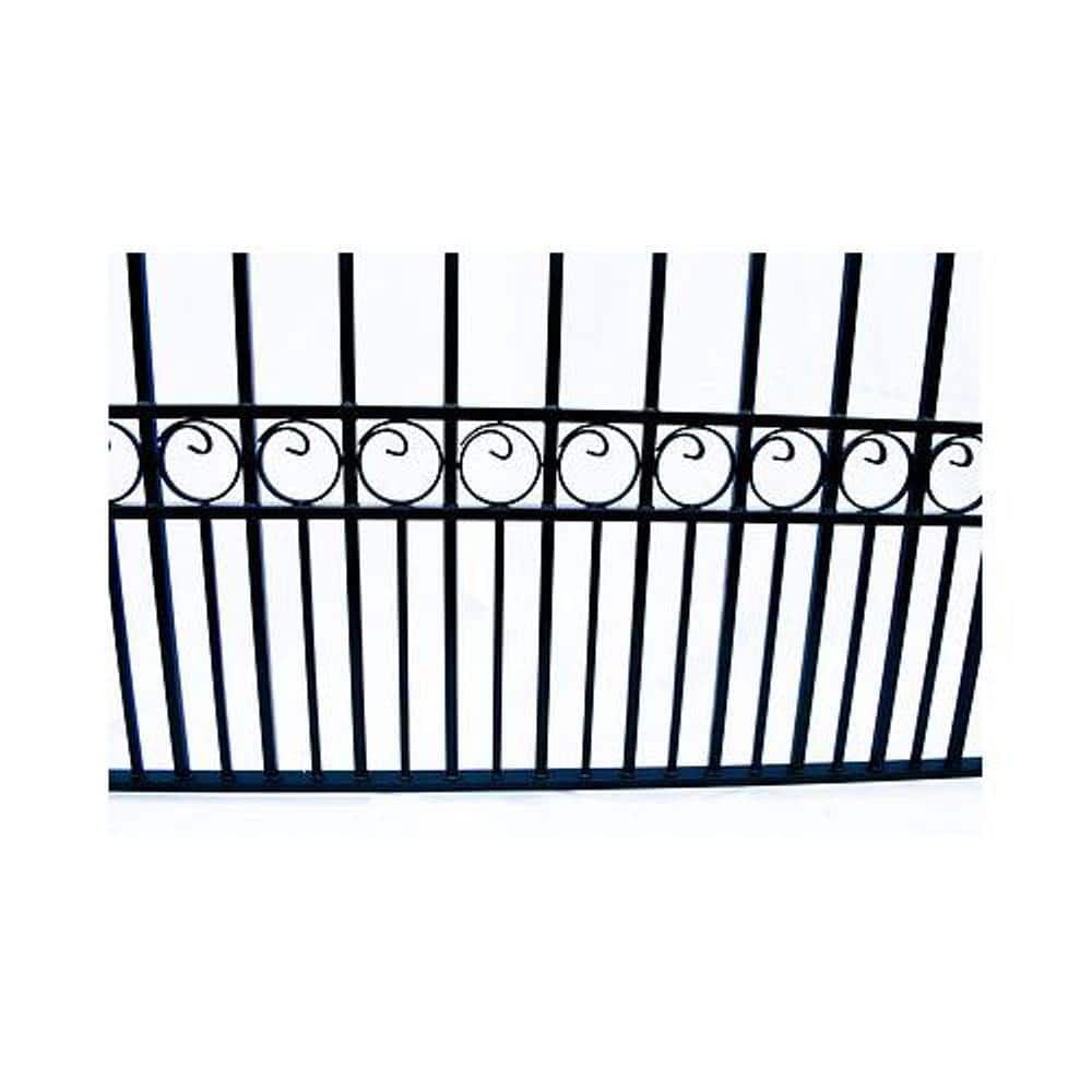 ALEKO Paris Style 18 ft. x 6 ft. Black Steel Single Slide Driveway Fence Gate