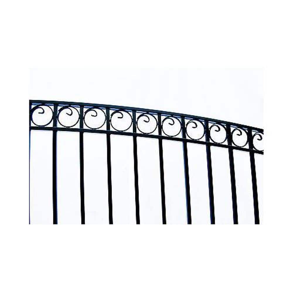 ALEKO Paris Style 18 ft. x 6 ft. Black Steel Single Slide Driveway Fence Gate