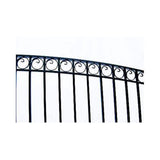 ALEKO Paris Style 18 ft. x 6 ft. Black Steel Single Slide Driveway Fence Gate