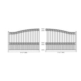 ALEKO Paris Style 18 ft. x 6 ft. Black Steel Single Slide Driveway Fence Gate
