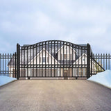 ALEKO Paris Style 18 ft. x 6 ft. Black Steel Single Slide Driveway Fence Gate