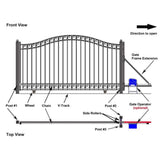 ALEKO Paris Style 18 ft. x 6 ft. Black Steel Single Slide Driveway Fence Gate