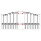 ALEKO Paris Style 18 ft. x 6 ft. Black Steel Single Swing Driveway Fence Gate