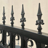 ALEKO Prague Style 18 ft. x 6 ft. Black Steel Dual Driveway Fence Gate