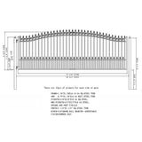 ALEKO Prague Style 18 ft. x 6 ft. Black Steel Single Swing Driveway Fence Gate