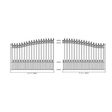 ALEKO Prague Style 18 ft. x 6 ft. Black Steel Single Swing Driveway Fence Gate