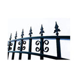 ALEKO St. Louis 18 ft. W x 6 ft. H Black Steel Single Slide Driveway with Gate Opener Fence Gate