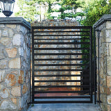 ALEKO 4 ft. x 5 ft. Sofia Style Black Steel Pedestrian Fence Gate