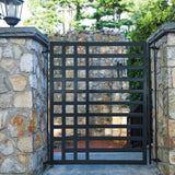 ALEKO 4 ft. x 5 ft. Kyiv Style Black Steel Pedestrian Fence Gate