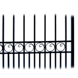 ALEKO London Style 4 ft. x 5 ft. Black Steel Pedestrian Fence Gate