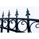 ALEKO London Style 4 ft. x 5 ft. Black Steel Pedestrian Fence Gate