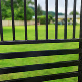 ALEKO 16 ft. x 5 ft. Barcelona Style Security Fence Panels Steel Fence Kit 2-Panel Gate Fence