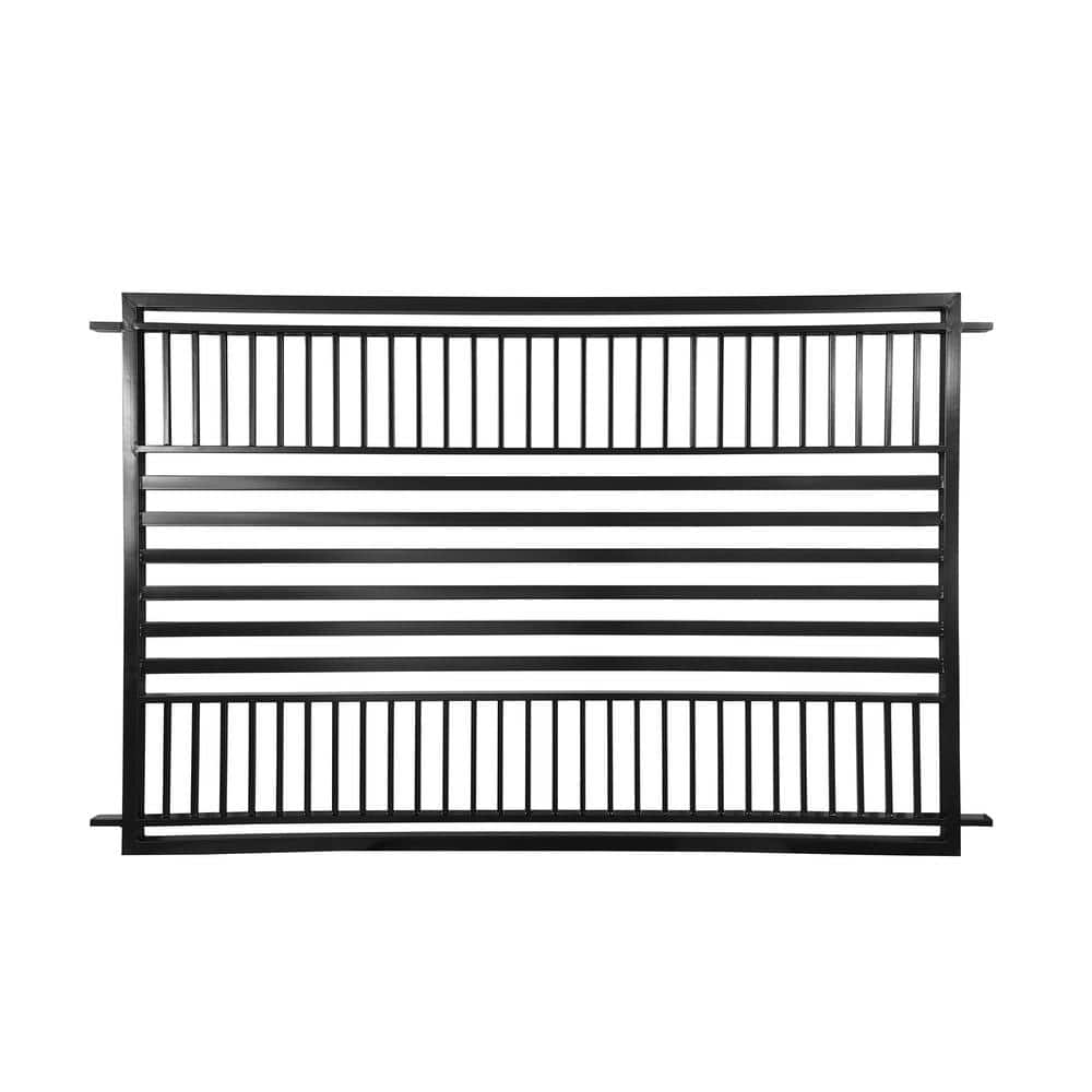 ALEKO 16 ft. x 5 ft. Barcelona Style Security Fence Panels Steel Fence Kit 2-Panel Gate Fence