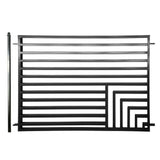 ALEKO 16 ft. x 5 ft. Florence Style Security Fence Panels Steel Fence Kit 2-Panel Gate Fence