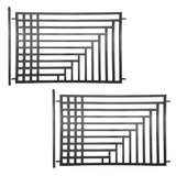 ALEKO 16 ft. x 5 ft. Kyiv Style Security Fence Panels Steel Fence Kit 2-Panel Gate Fence