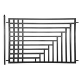 ALEKO 16 ft. x 5 ft. Kyiv Style Security Fence Panels Steel Fence Kit 2-Panel Gate Fence