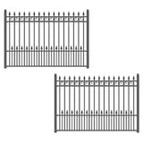 ALEKO 2-Panel Fence Kit London Design 8 ft. x 5 ft. Each Security Fence Panels Steel Fence Kit