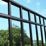 ALEKO 16 ft. x 5 ft. Madrid Style Security Fence Panels Steel Fence Kit 2-Panel Gate Fence