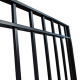 ALEKO 16 ft. x 5 ft. Madrid Style Security Fence Panels Steel Fence Kit 2-Panel Gate Fence