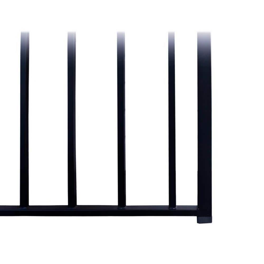 ALEKO 16 ft. x 5 ft. Madrid Style Security Fence Panels Steel Fence Kit 2-Panel Gate Fence