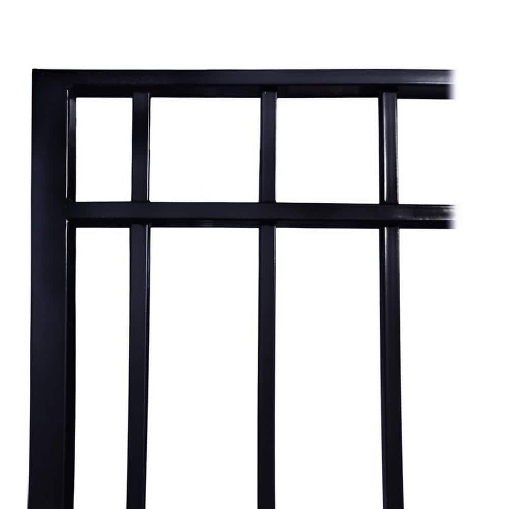 ALEKO 16 ft. x 5 ft. Madrid Style Security Fence Panels Steel Fence Kit 2-Panel Gate Fence