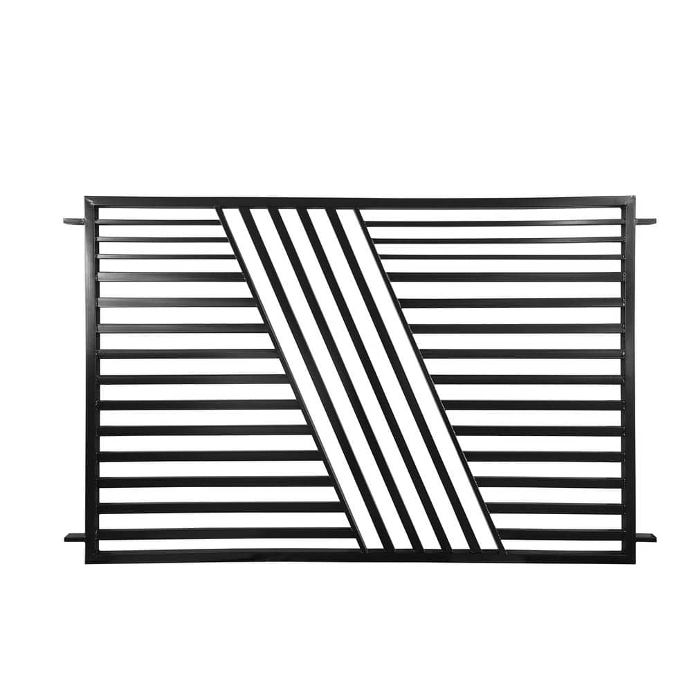 ALEKO 16 ft. x 5 ft. Sofia Style Security Fence Panels Steel Fence Kit 2-Panel Gate Fence