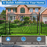 ALEKO 16 ft. x 5 ft. Sofia Style Security Fence Panels Steel Fence Kit 2-Panel Gate Fence