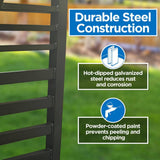 ALEKO 16 ft. x 5 ft. Sofia Style Security Fence Panels Steel Fence Kit 2-Panel Gate Fence