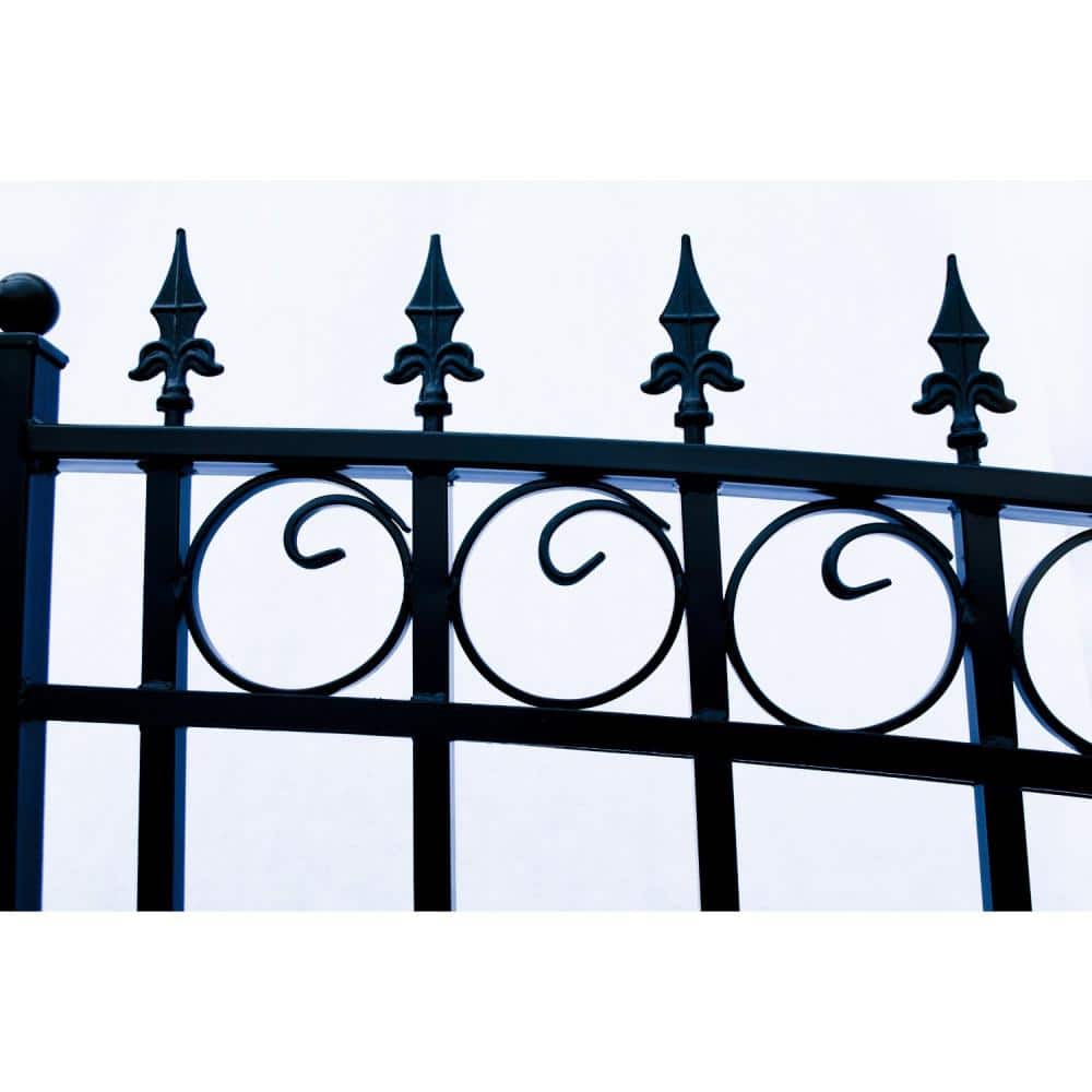ALEKO 32 ft. x 5 ft. London Style Security Fence Panels Steel Fence Kit 4-Panel Gate Fence