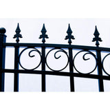 ALEKO 32 ft. x 5 ft. London Style Security Fence Panels Steel Fence Kit 4-Panel Gate Fence
