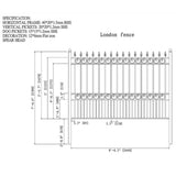 ALEKO 32 ft. x 5 ft. London Style Security Fence Panels Steel Fence Kit 4-Panel Gate Fence