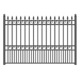 ALEKO 32 ft. x 5 ft. London Style Security Fence Panels Steel Fence Kit 4-Panel Gate Fence