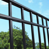 ALEKO 32 ft. x 5 ft. Madrid Style Security Fence Panels Steel Fence Kit 4-Panel Gate Fence
