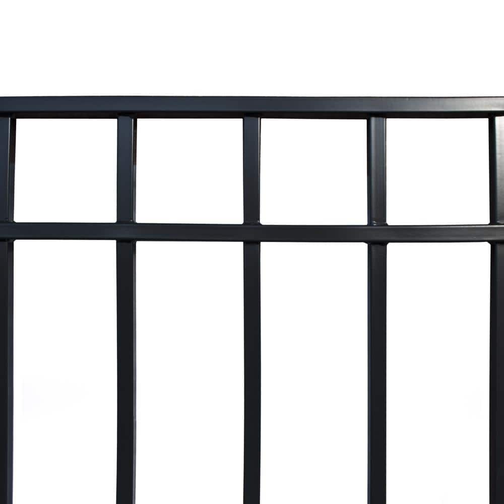 ALEKO 32 ft. x 5 ft. Madrid Style Security Fence Panels Steel Fence Kit 4-Panel Gate Fence