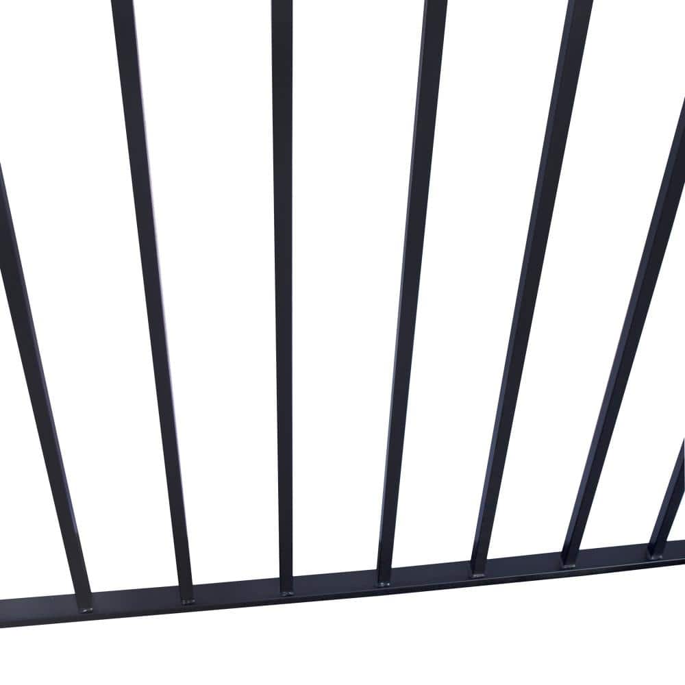 ALEKO 32 ft. x 5 ft. Madrid Style Security Fence Panels Steel Fence Kit 4-Panel Gate Fence