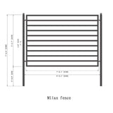 ALEKO 32 ft. x 5 ft. Milan Style Security Fence Panels Steel Fence Kit 4-Panel Gate Fence