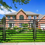 ALEKO 32 ft. x 5 ft. Milan Style Security Fence Panels Steel Fence Kit 4-Panel Gate Fence