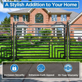 ALEKO Florence Style 5 ft. x 8 ft. Black Iron Fence Panel