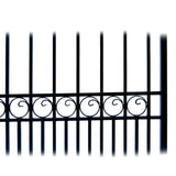 ALEKO London Style 5 ft. x 8 ft. Black Iron Fence Panel