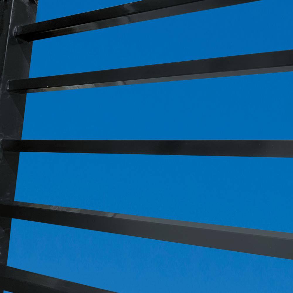 ALEKO Milan Style 5 ft. x 8 ft. Black Iron Fence Panel