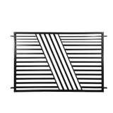 ALEKO 8 ft. x 5 ft. Sofia Series Black Metal Iron Fence Gate Panel No Pickets Flat Top