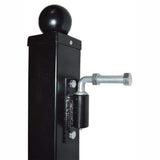 ALEKO 3.5 in. x 3.5 in. x 108 in. Black Steel Driveway Gate Post for Dual Oslo, Madrid, Stockholm Driveway Gates