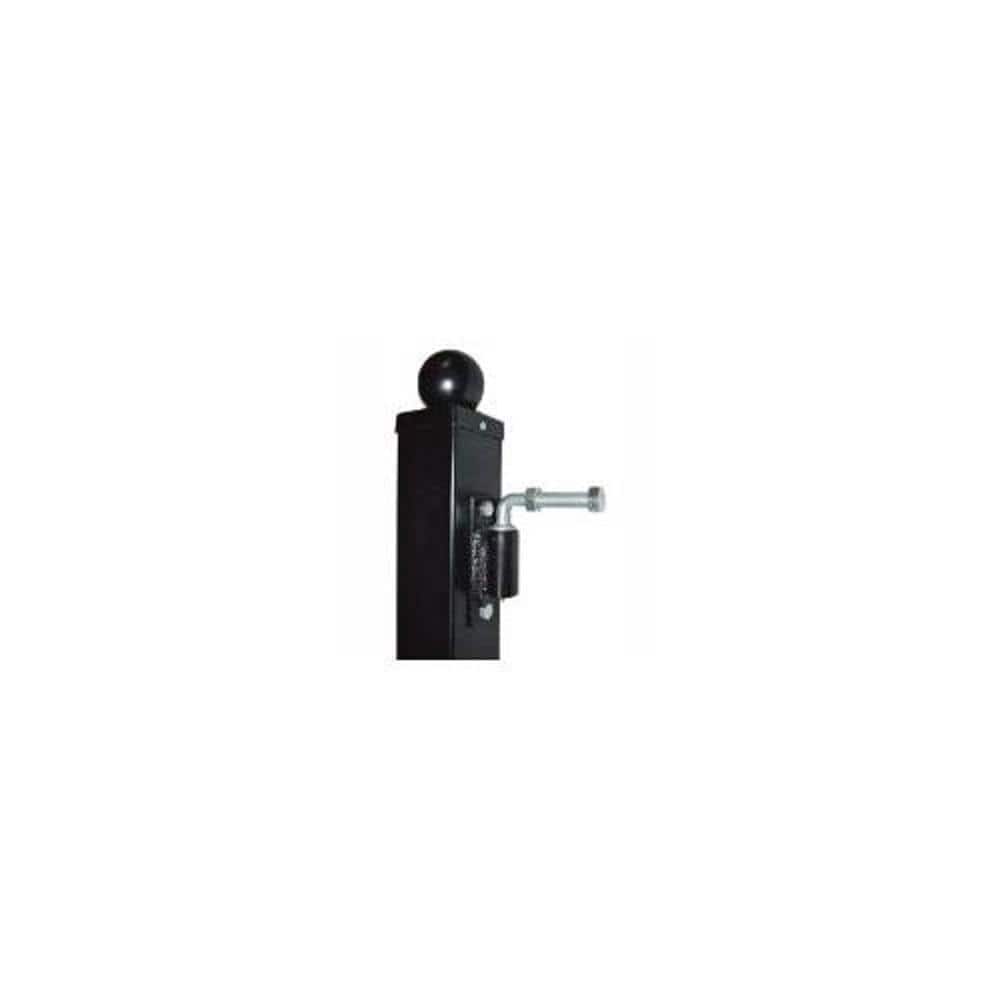 ALEKO 3.5 in. x 3.5 in. x 108 in. Black Steel Driveway Gate Post for Dual Oslo, Madrid, Stockholm Driveway Gates
