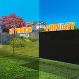 AMGO 6 ft. H x 25 ft. W Black Fence Outdoor Privacy Screen with Black Edge Bindings and Grommets
