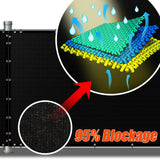 AMGO 6 ft. H x 25 ft. W Black Fence Outdoor Privacy Screen with Black Edge Bindings and Grommets