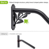 Angel Sar 2 ft. Metal Tree Shaped Fully Welded Handrail Iron Handrail for Outdoor Steps Garage Railing Safety Grab Bar