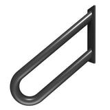 Angel Sar 1.33 ft. Black Metal Heavy-Duty Hand Rails, Non-Slip, 1-2 Step Wall-Mounted Grab Bars for Outdoor Steps