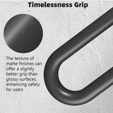 Angel Sar 1.67 ft. Black Metal Heavy-Duty Hand Rails, Non-Slip, 1-2 Step Wall-Mounted Grab Bars for Outdoor Steps