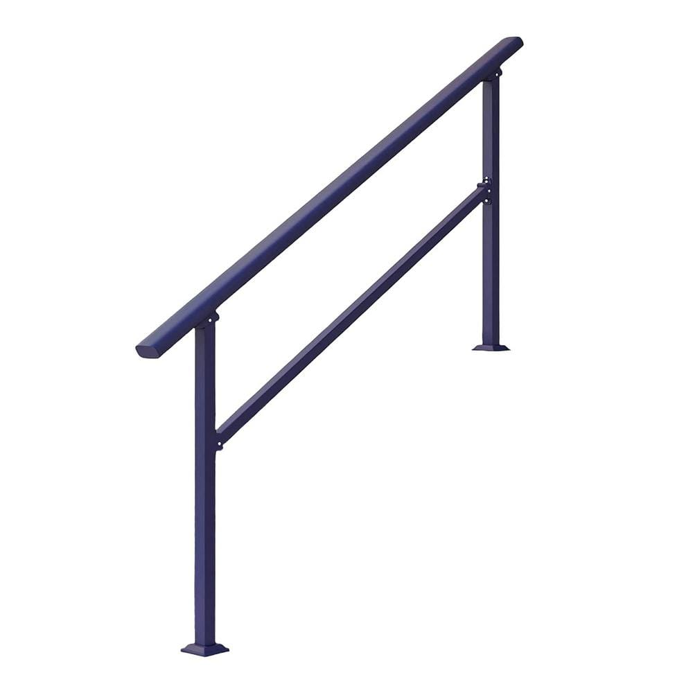 Angel Sar 4.4 ft. Metal Handrails for Outdoor Steps, 1-Step to 4-Step Stair Handrail and Indoor Stair Railing Kit