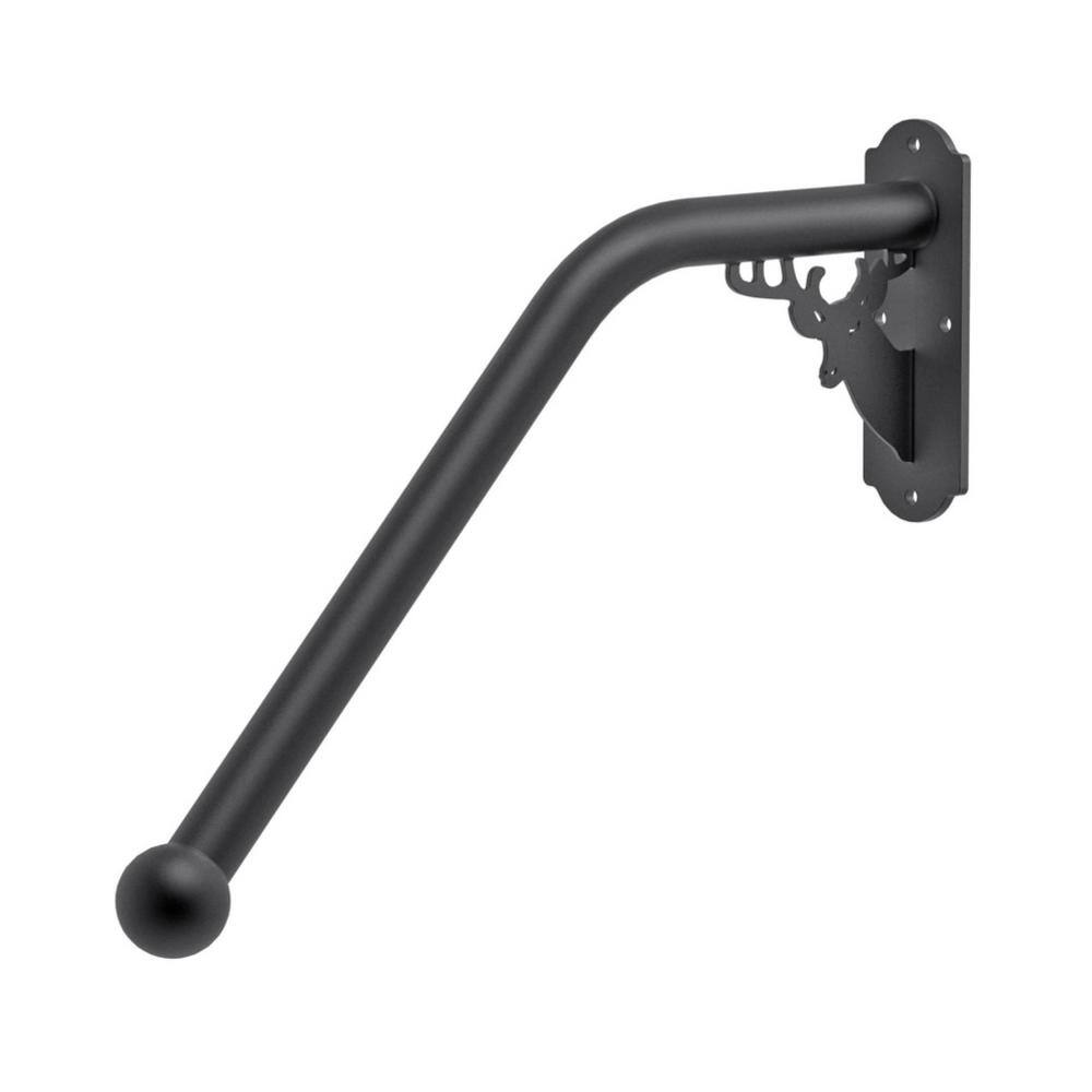 Angel Sar 2 ft. Metal Deer Shaped Fully Welded Handrail Iron Handrail for Outdoor Steps Garage Railing Safety Grab Bar